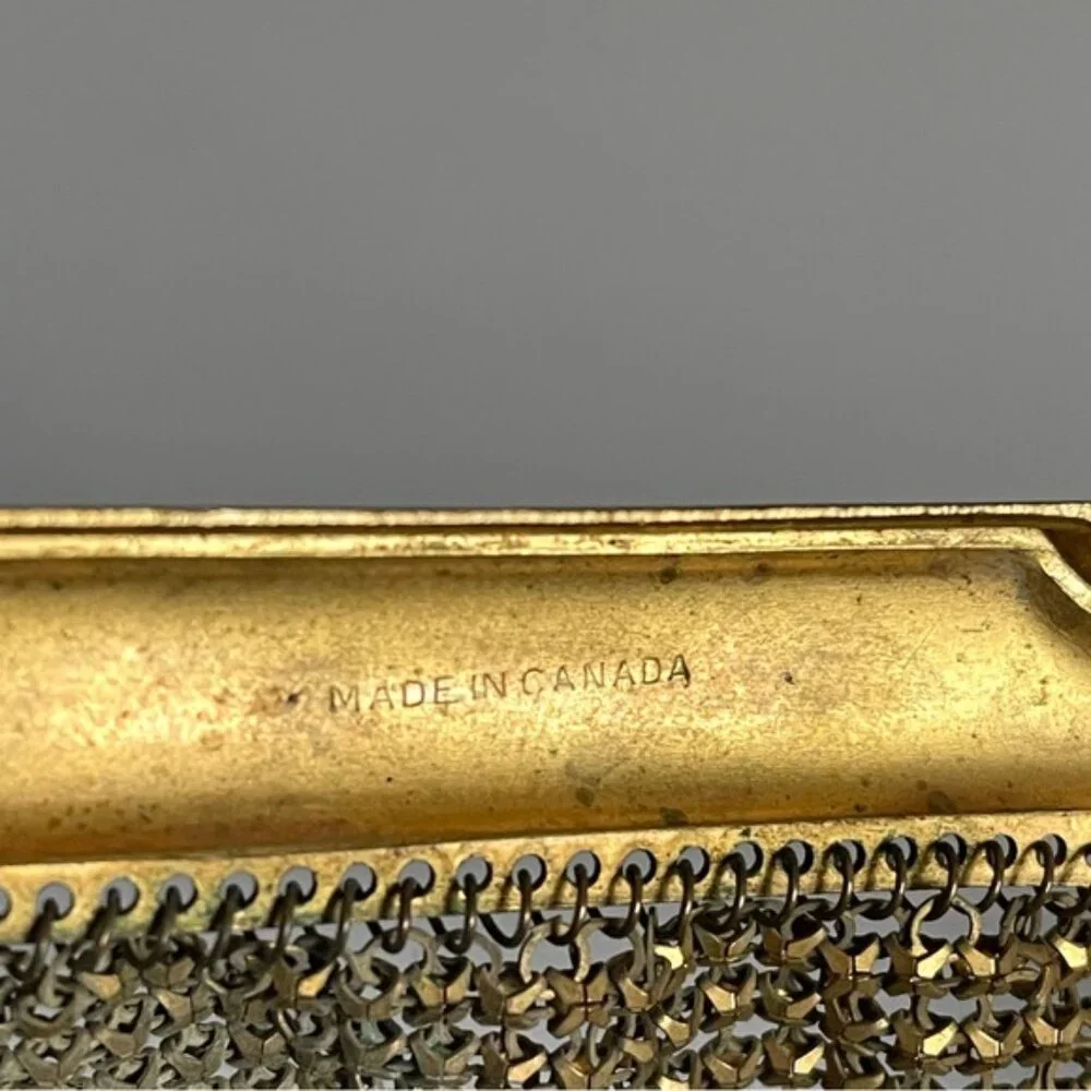 Vintage Brass Chainmail Mini Flapper Purse - made in Canada 🇨🇦 - Picture 6 of 10